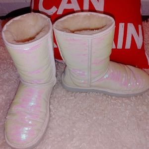 White Sequins Uggs